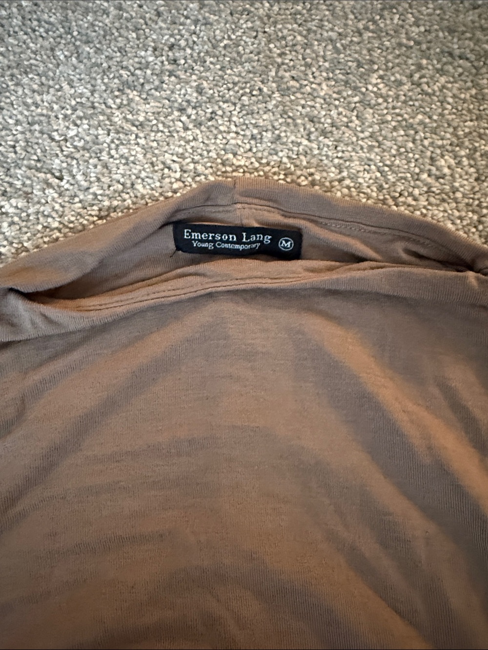 Neutral Brown Ruched Side Tee - Picture 2 of 2
